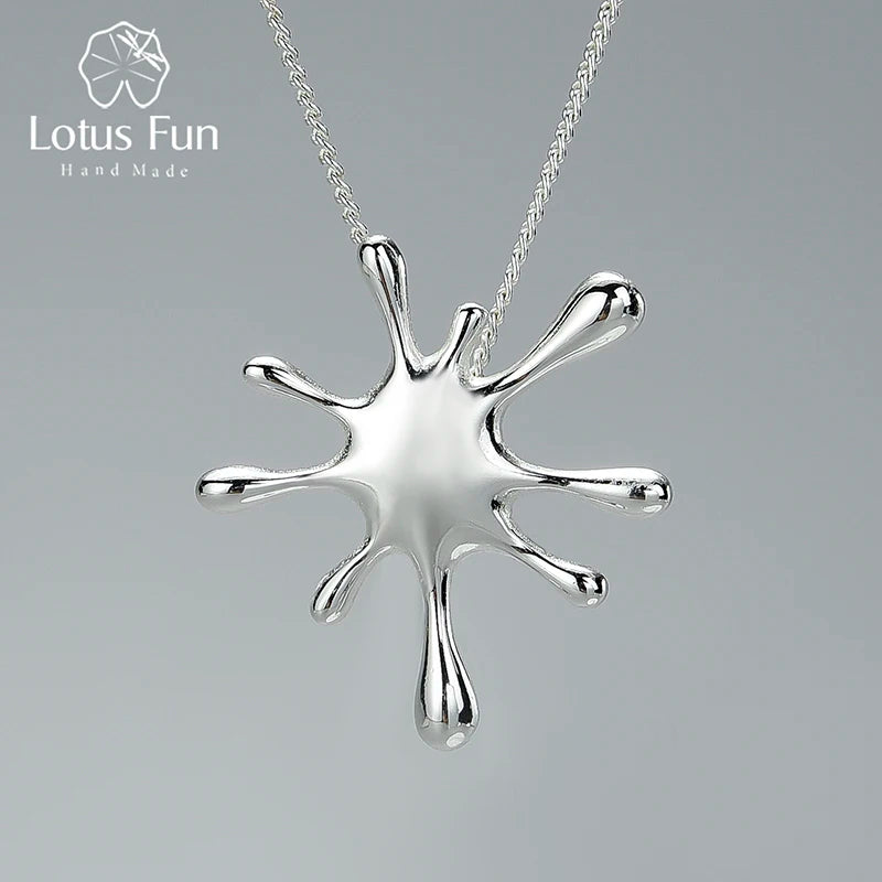 Splashing Metal Pendant without Necklace
