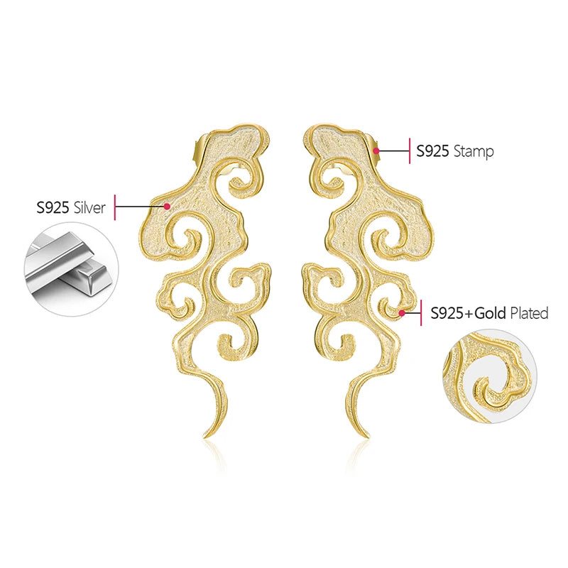 Sunset Cloud Dangle Earrings