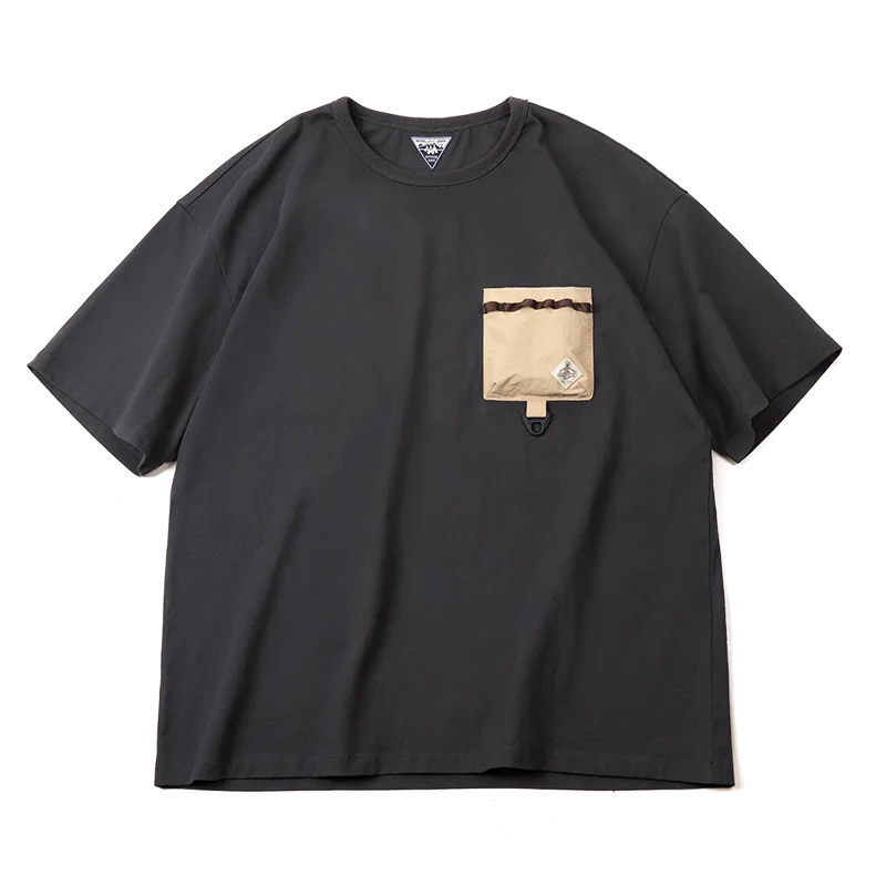 Chic Short Sleeve Contrast Panel T-shirt