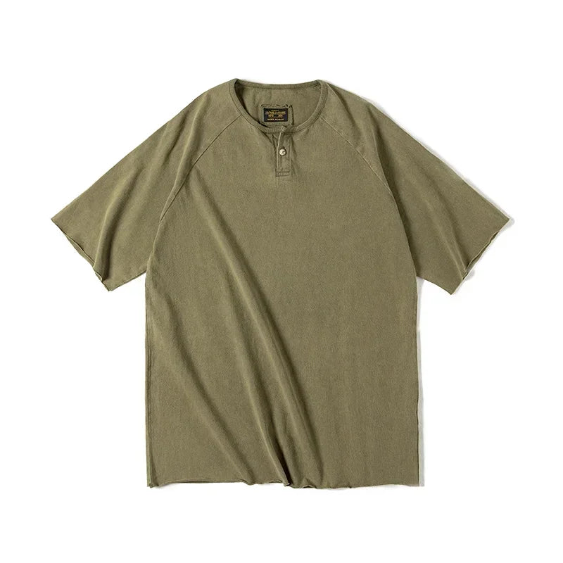 Japanese Vintage Heavyweight Henley T-Shirt