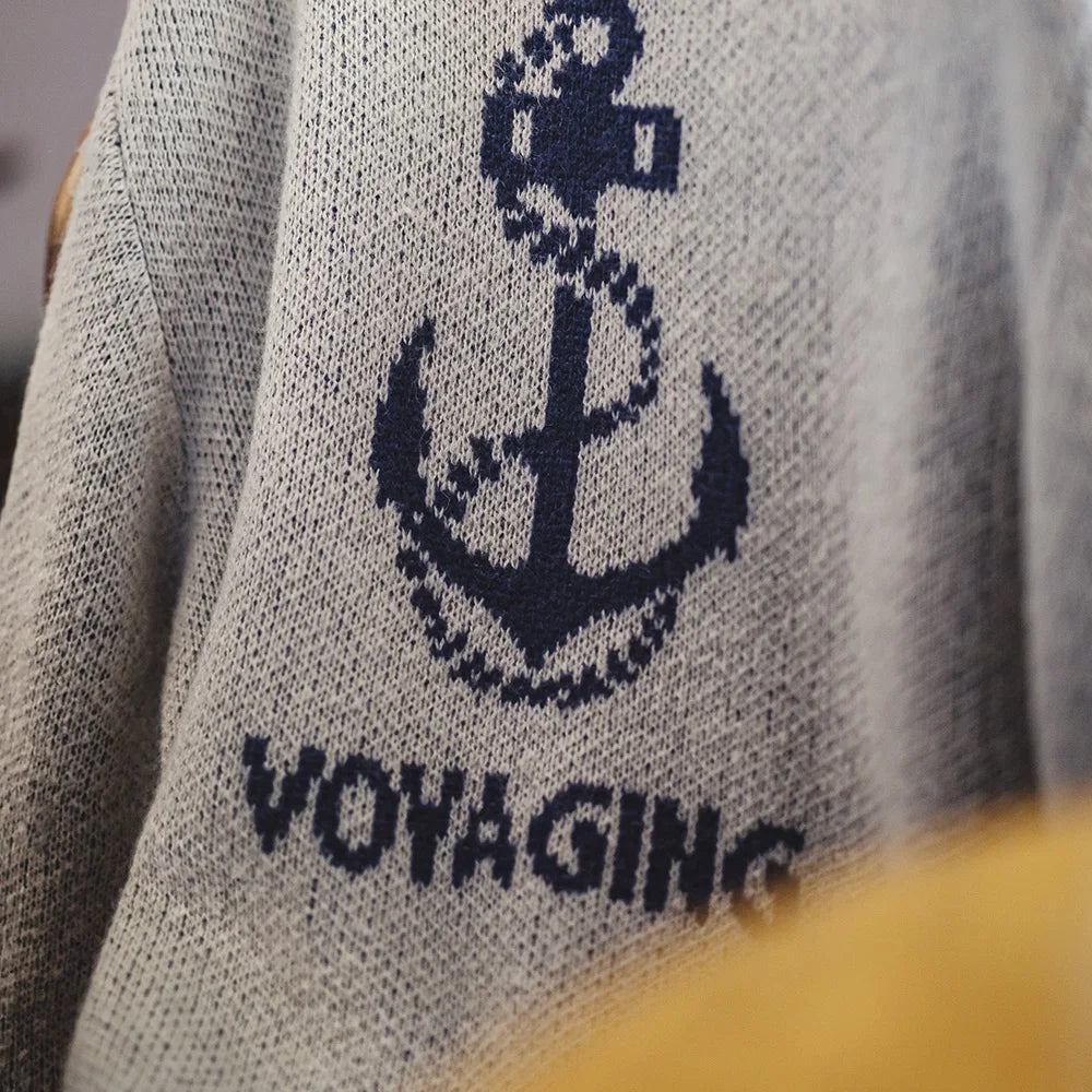 Retro Knitted Printed Versatile Sweater