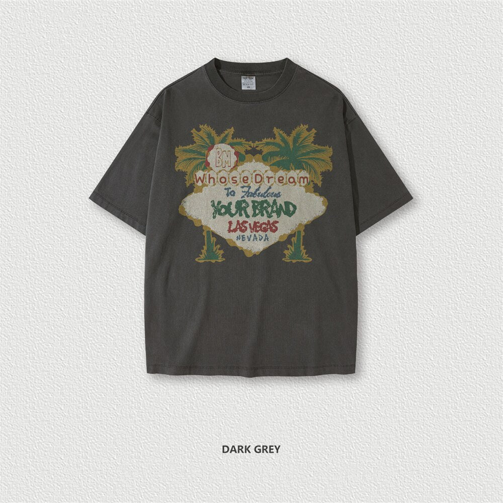 Graphic Print 285gsm Cotton O Neck Unisex T-Shirt