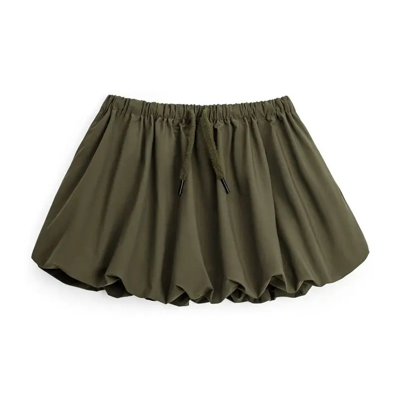 Bubble Hem Mini Skirt