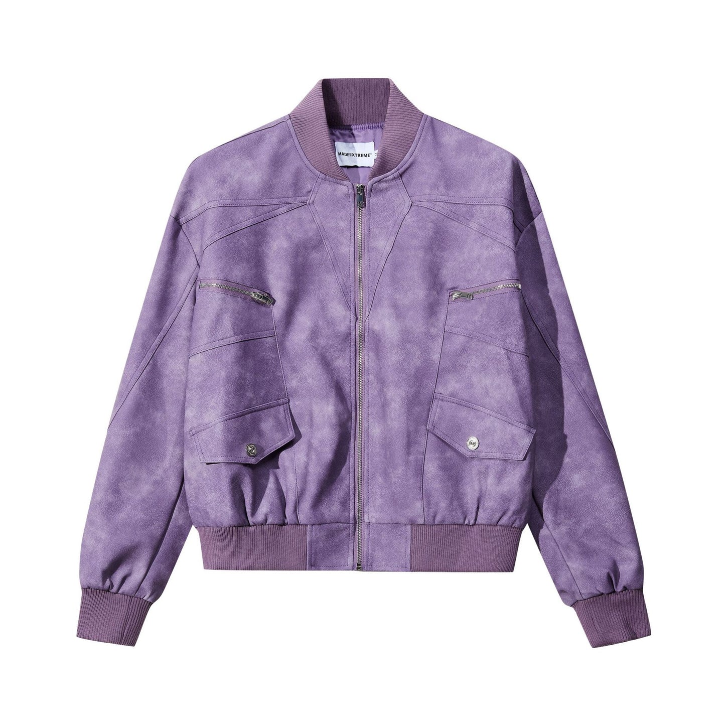 MADEEXTREME Retro Deconstruction Multi-pocket Suede Jacket