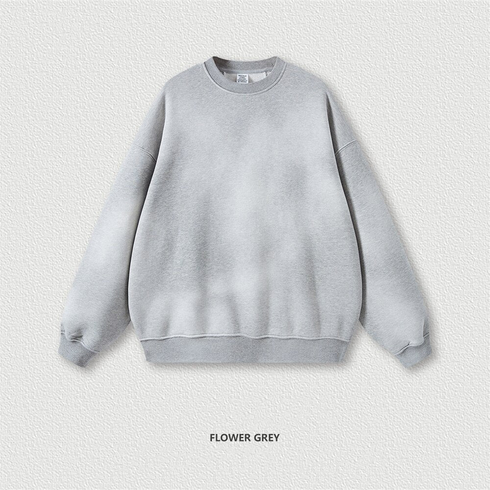 ZODF Washed O Neck Heavyweight Sweatshirt