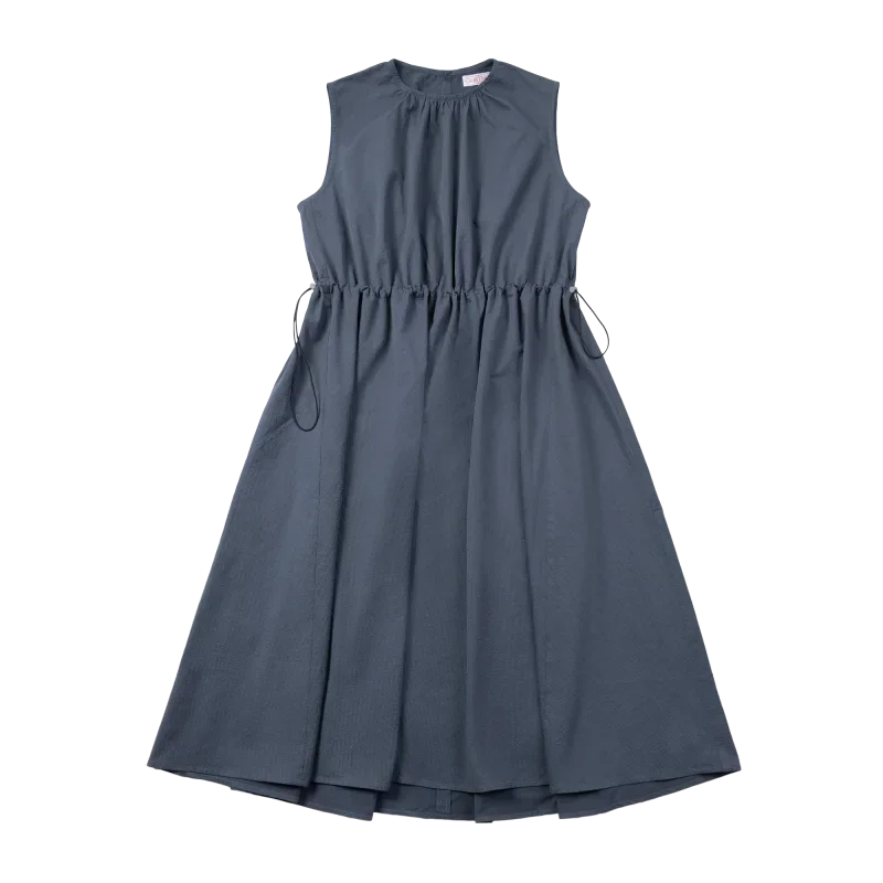 A-Line Sleeveless Midi Dress