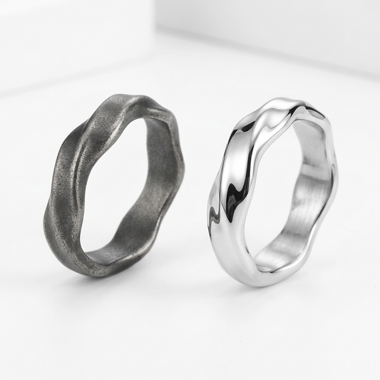 M1-FLUX BAND | Industrial Distorted Liquid Metal Rings