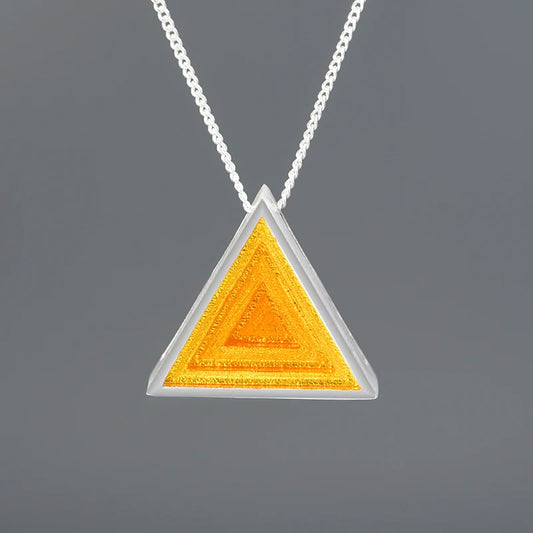 Geometric Triangle Epoxy Pendant without Necklace