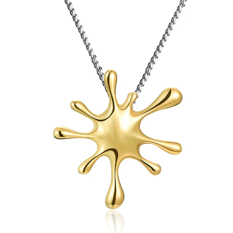 Splashing Metal Pendant without Necklace