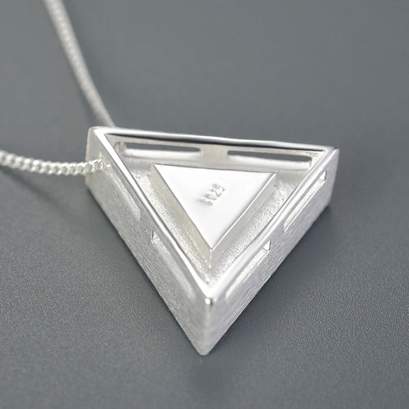 Geometric Triangle Epoxy Pendant without Necklace