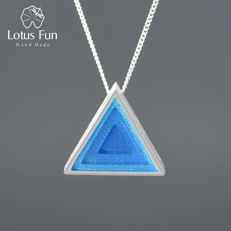 Geometric Triangle Epoxy Pendant without Necklace