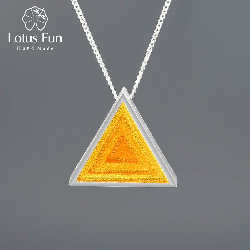 Geometric Triangle Epoxy Pendant without Necklace