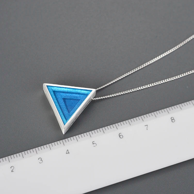 Geometric Triangle Epoxy Pendant without Necklace