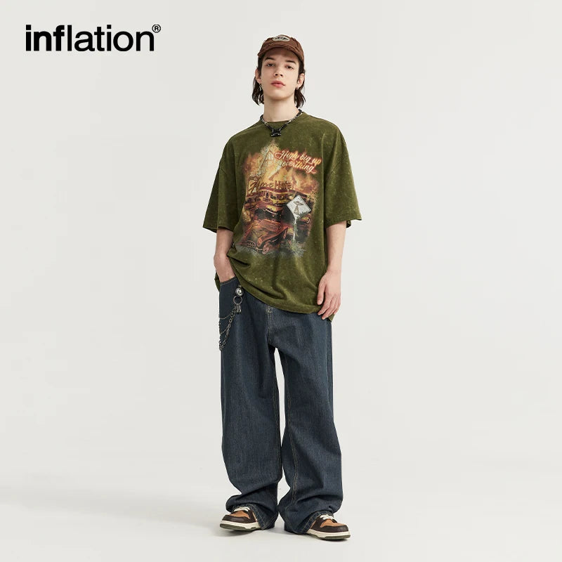 INFLATION Classic Wide Leg Jeans