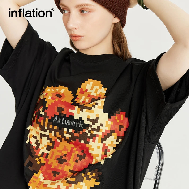 Metallic Sunflower Printed T-shirt