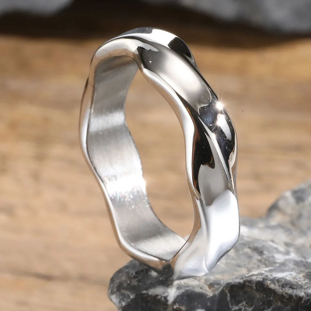 M1-FLUX BAND | Industrial Distorted Liquid Metal Rings