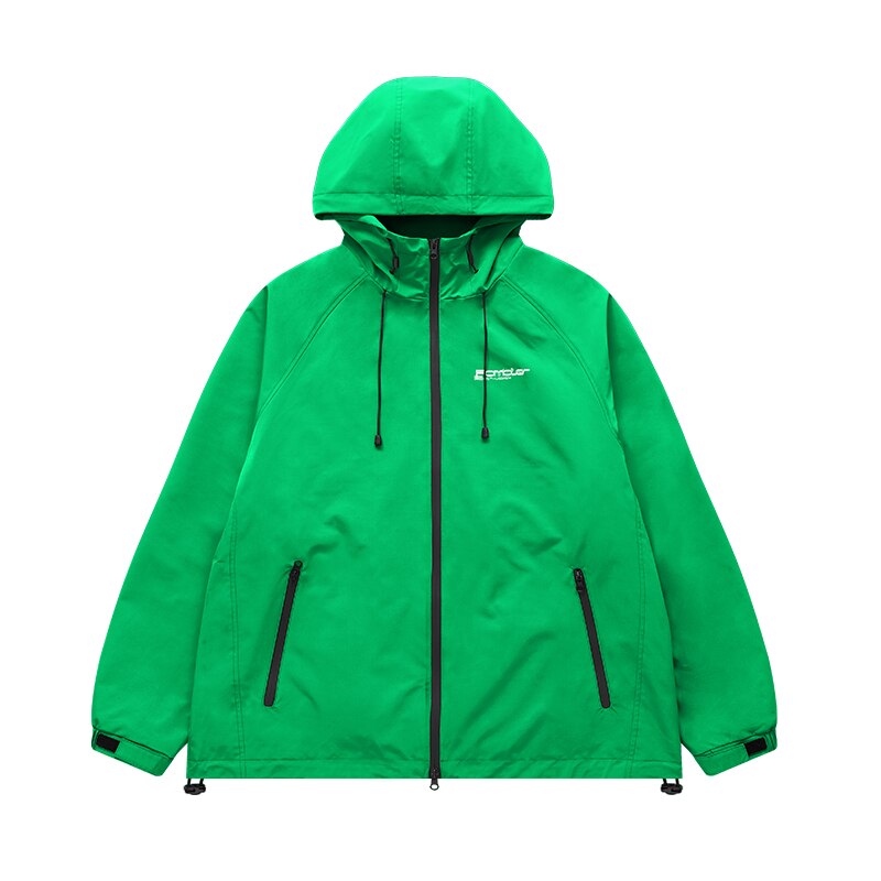 INFLATION Zip Up Hooded Windbreaker Jacket