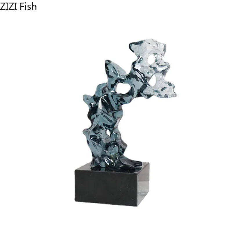 Transparent Taihu Stone Rockery Creative Resin Sculpture