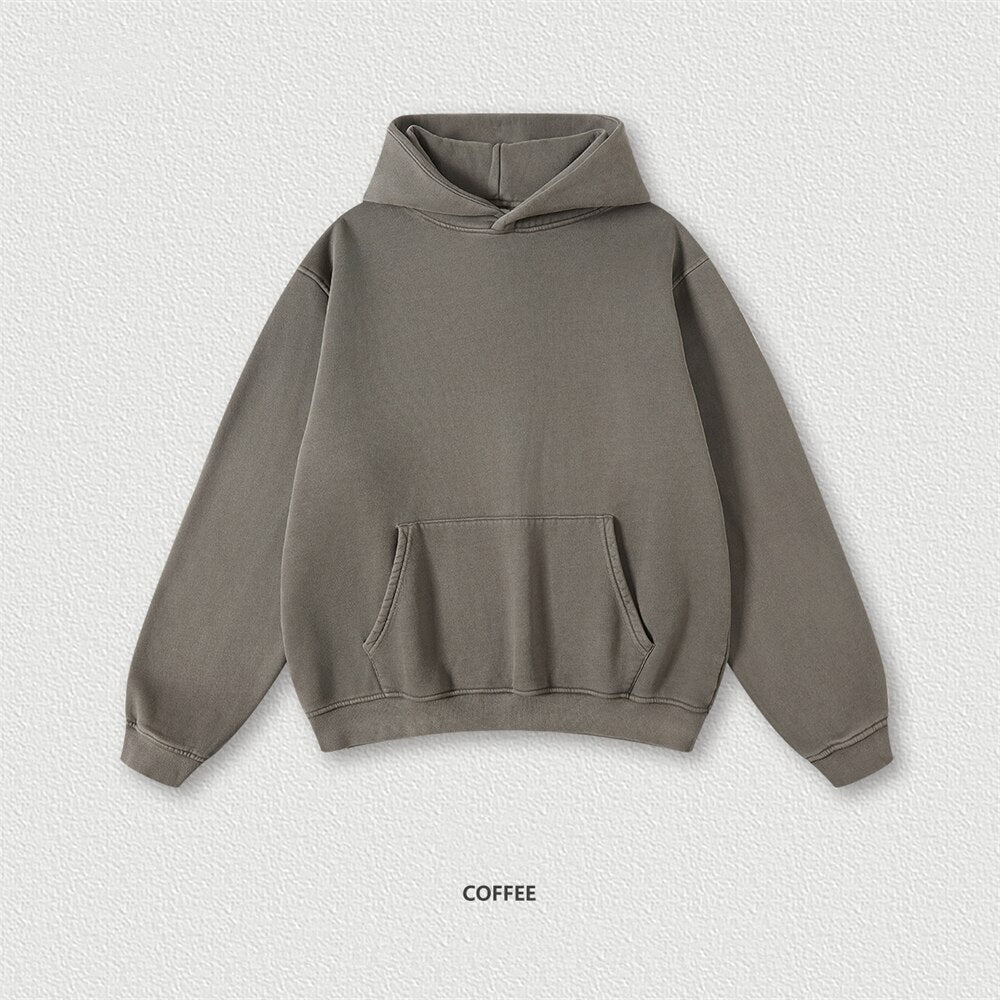 ZODF Washed Fleece Oversized Hoodie