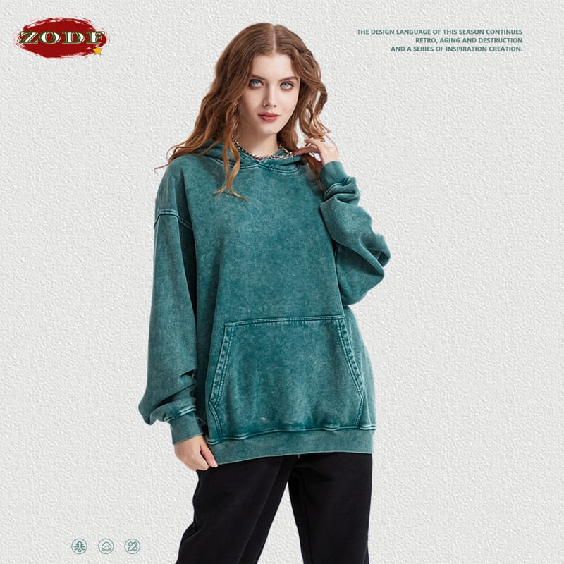 ZODF High Street Heavy Weight Washed Cotton Sweatshirt