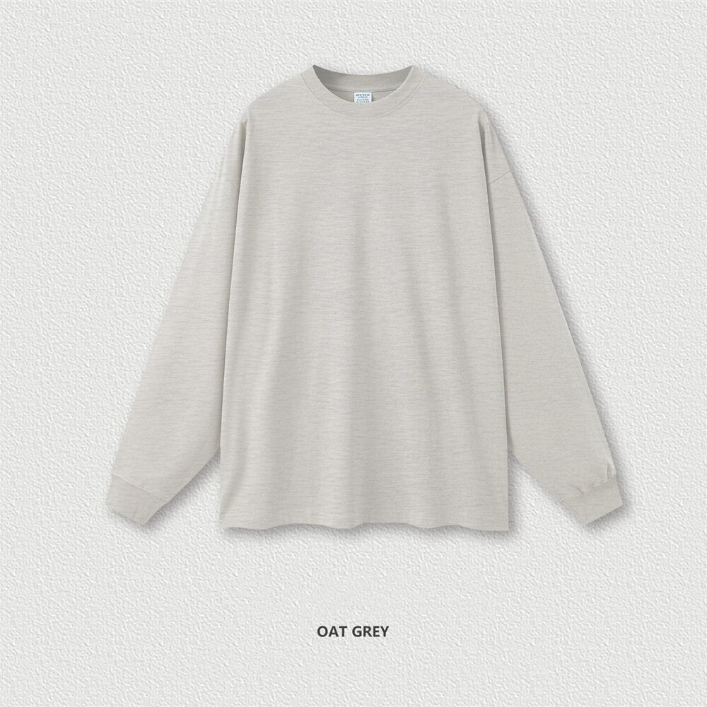 ZODF Long Sleeve Heavyweight Basic Cotton T-Shirt