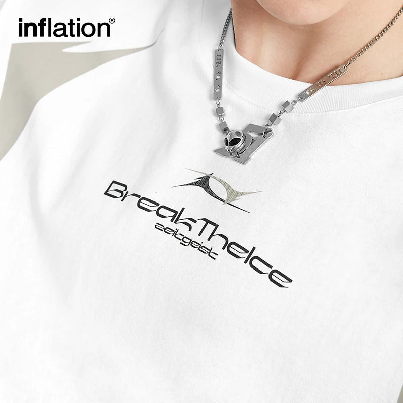 INFLATION Oversized Graphic Print Drop Shoulder T-shirt