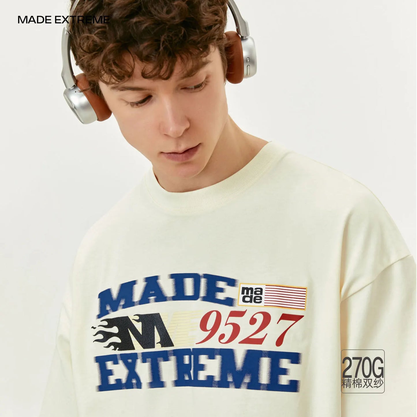 MADEEXTREME Printed Letters Summer Graphic T-Shirt