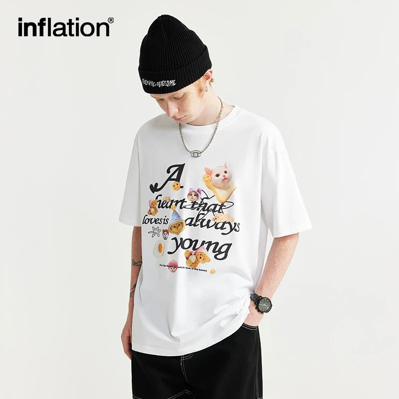 Cartoon Oversized Short Sleeve Printed T-shirt