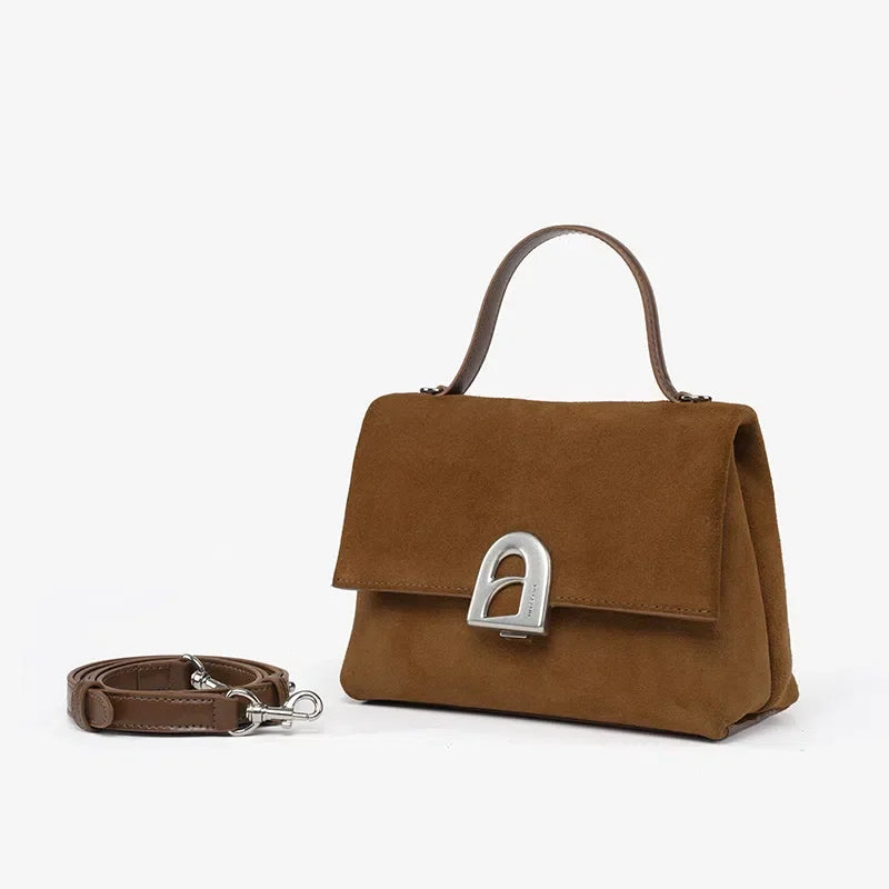 LA FESTIN Suede Shoulder Crossbody Bag