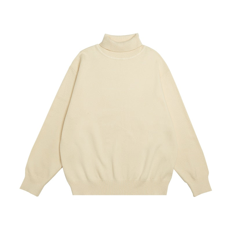 INFLATION Blank Oversized Knit Turtleneck Sweater