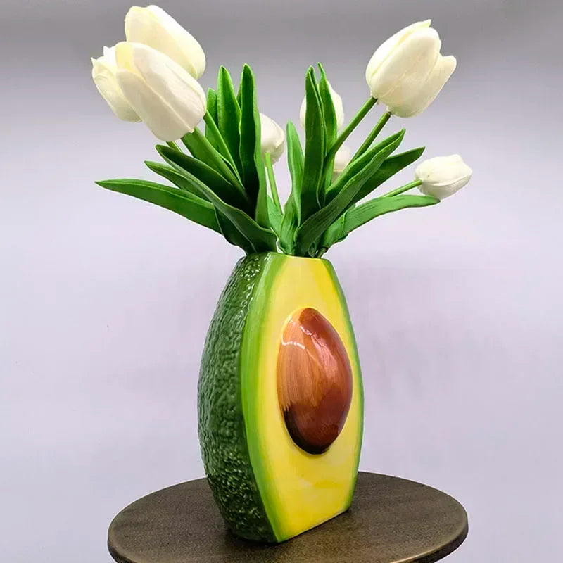 Simulated Avocado Vase