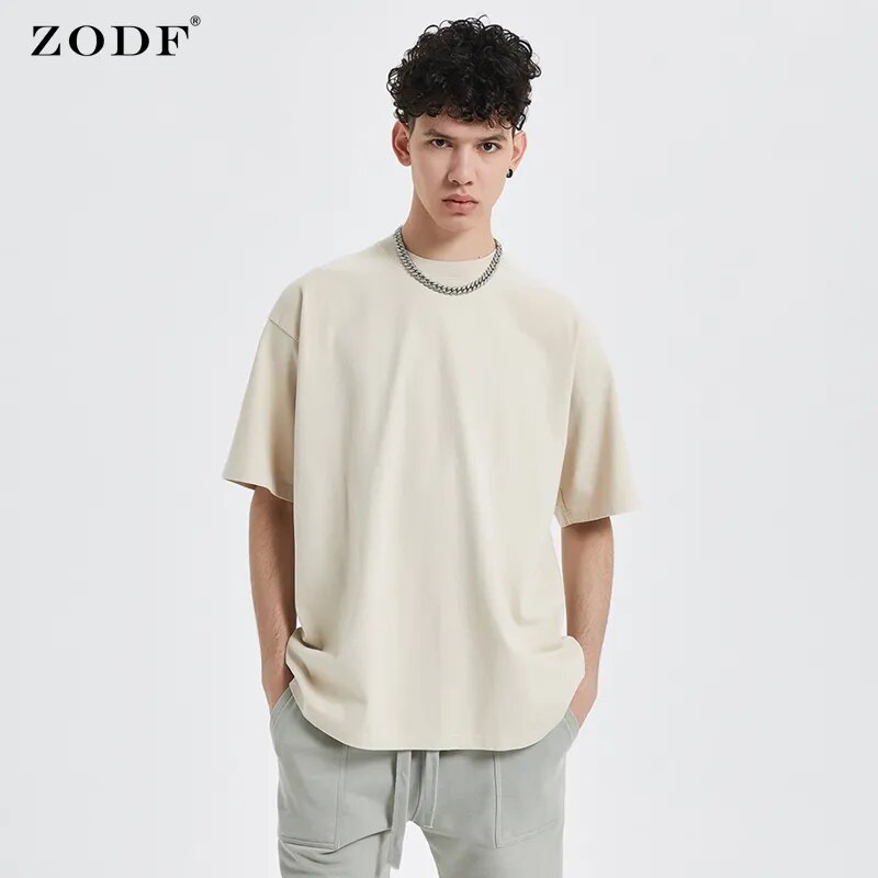 ZODF Washed Solid Cotton Heavy Weight T-Shirt