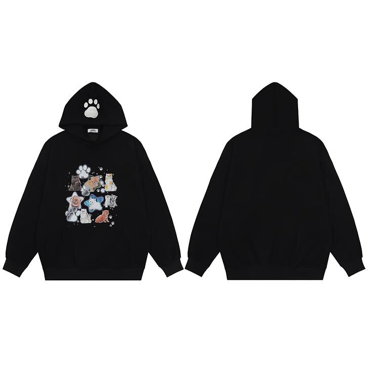 Cats Graphic Hoodie