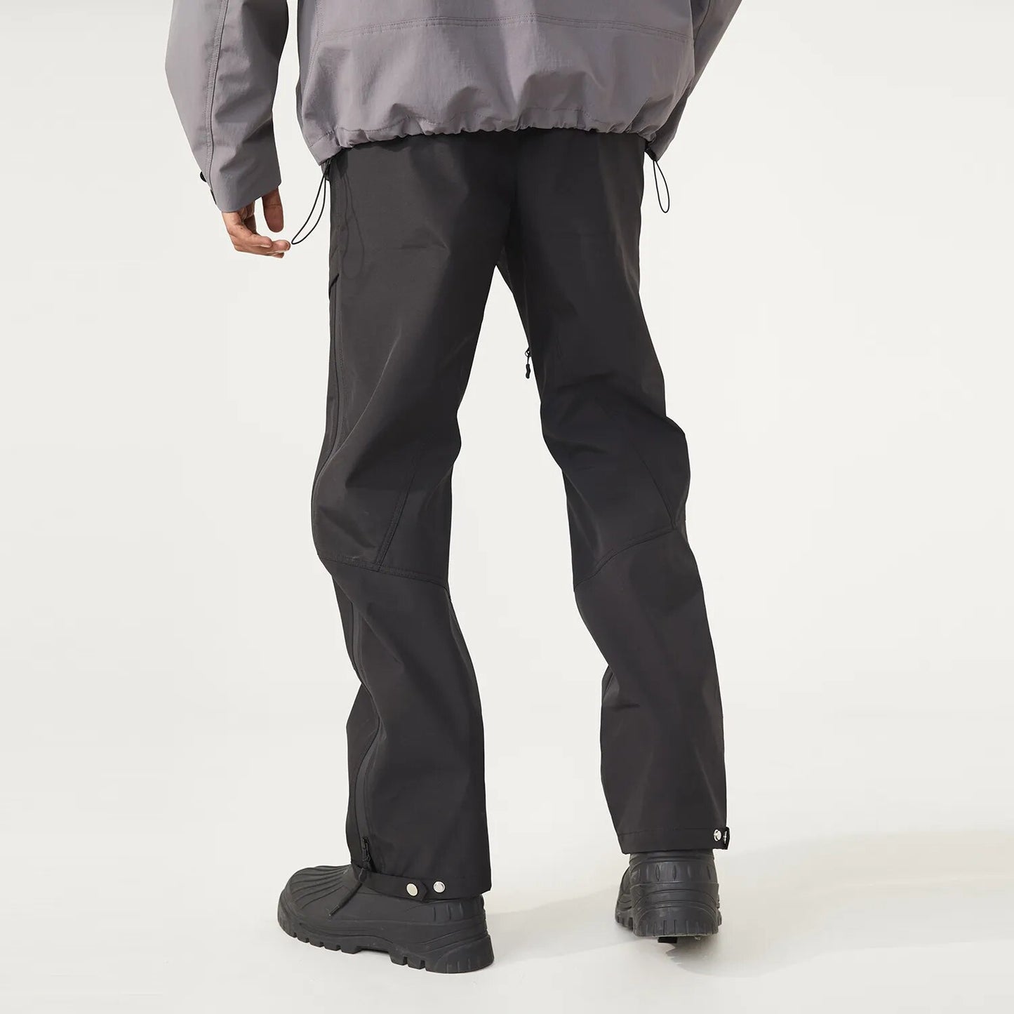 R69 Outdoor waterproof functional soft shell laminated rubber scimitar drawstring trousers