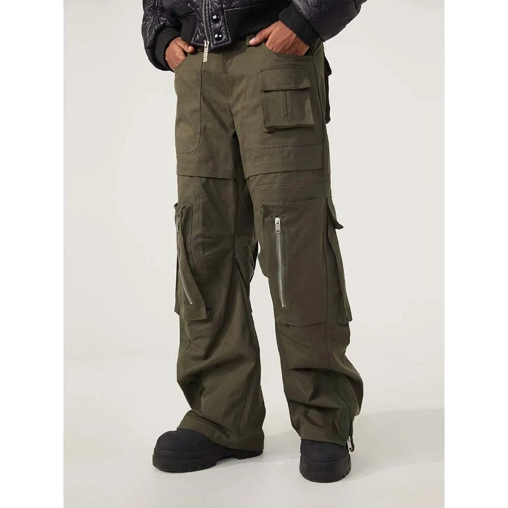 R69 multi-pocket wide-leg Cargo Pants