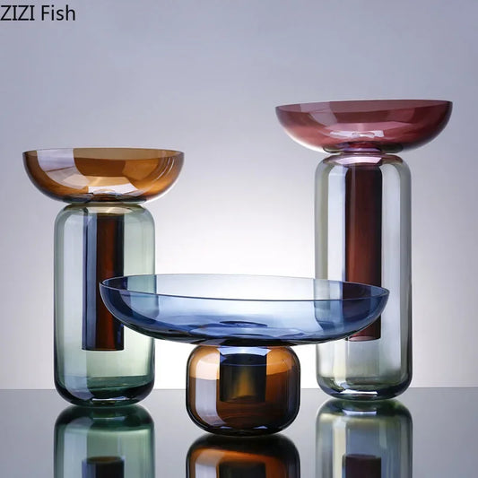 Creative Colored Detachable Glass Vase