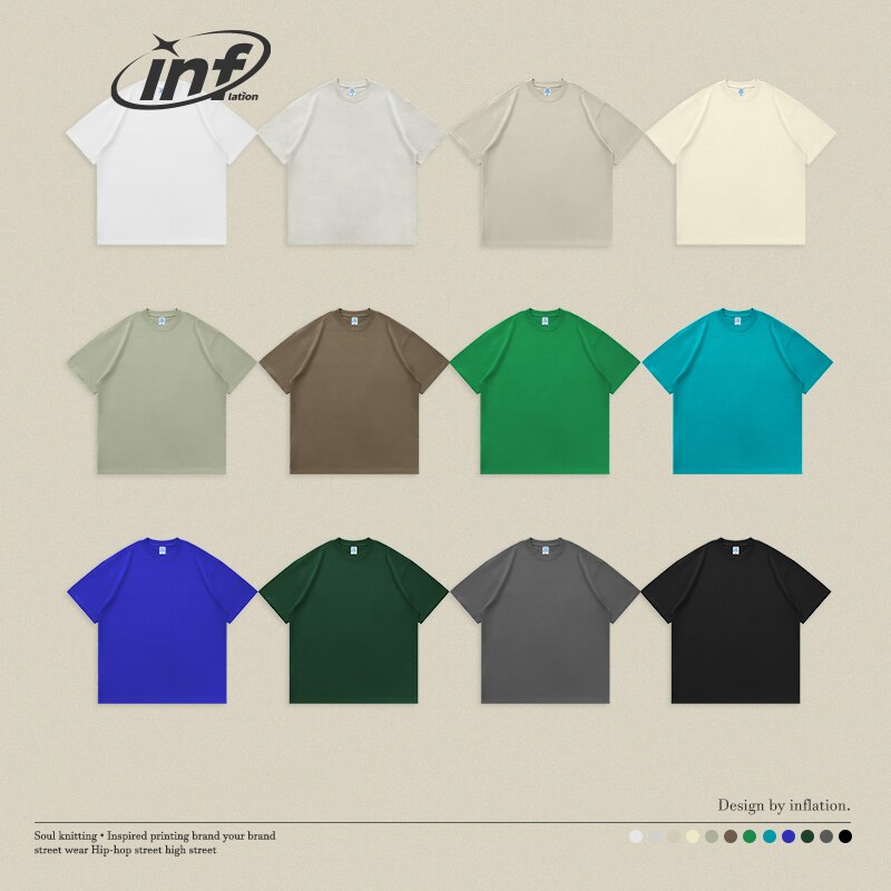 INFLATION Minimalism Heavyweight 100% Cotton T-shirts