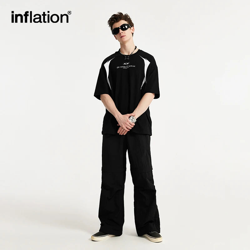 INFLATION Oversized Graphic Print Drop Shoulder T-shirt