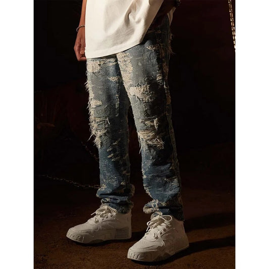 High street washed distressed R69 y2k jeans