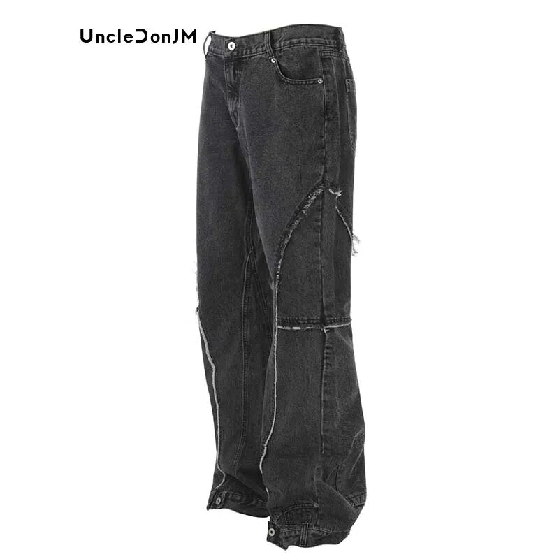 Deconstructing Heavy Craft Cowboy Black Washed Flare Jeans