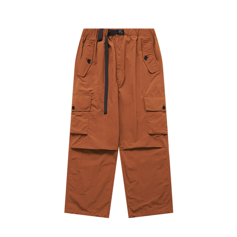 Multi Pockets Nylon Cargo Parachute Trousers