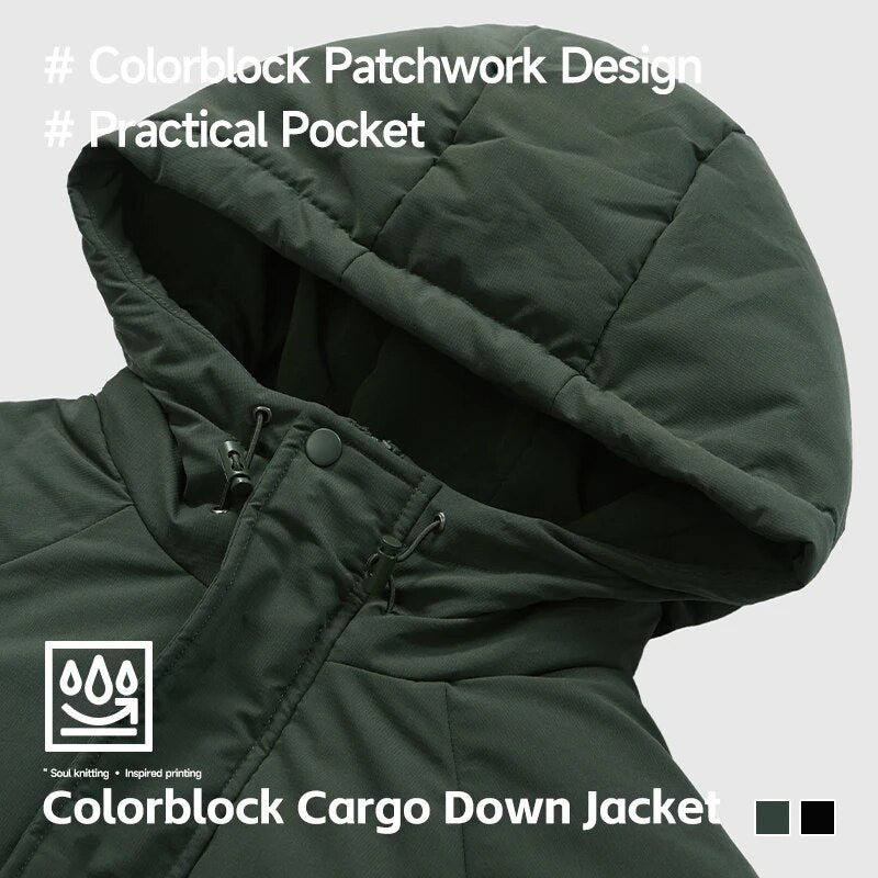INFLATION Windproof Colorblock 90% White Duck Down Puffer Jacket