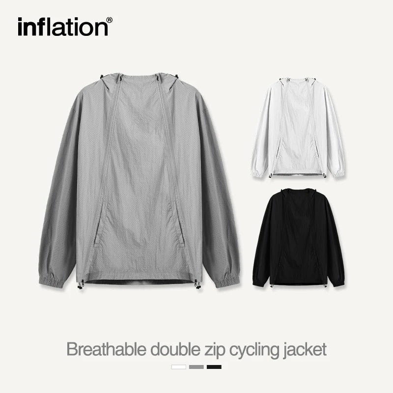 INFLAYION Outdoor Breathable Lightweight Double Zipper Jacket