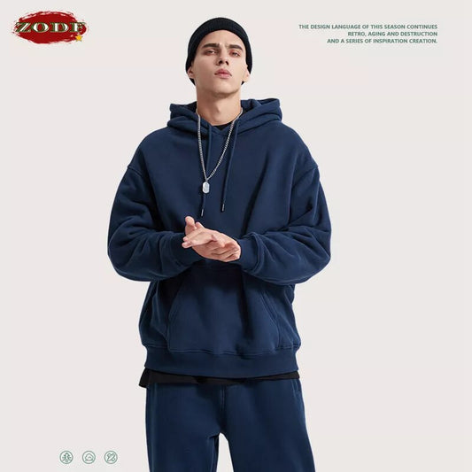 ZODF Solid Thick Fleece Hoodies