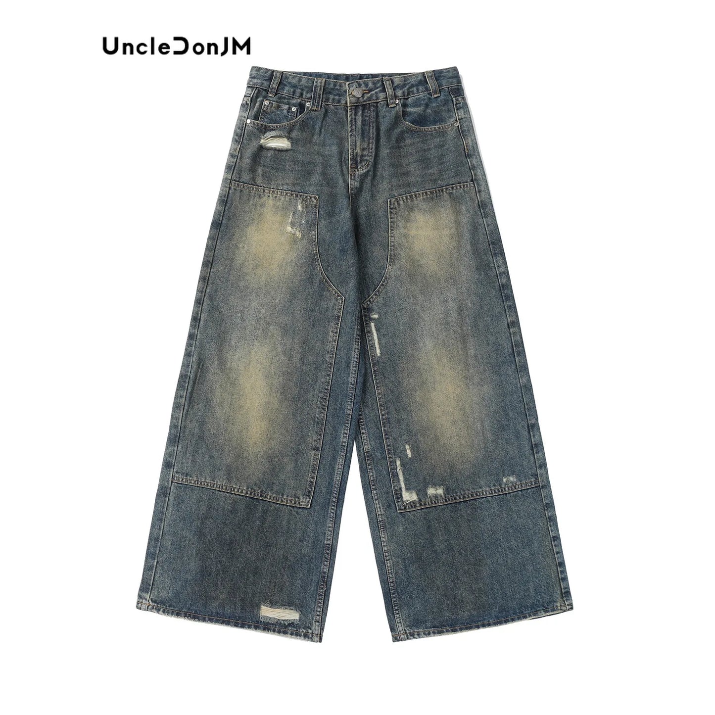 Blue Distressed Baggy Jeans