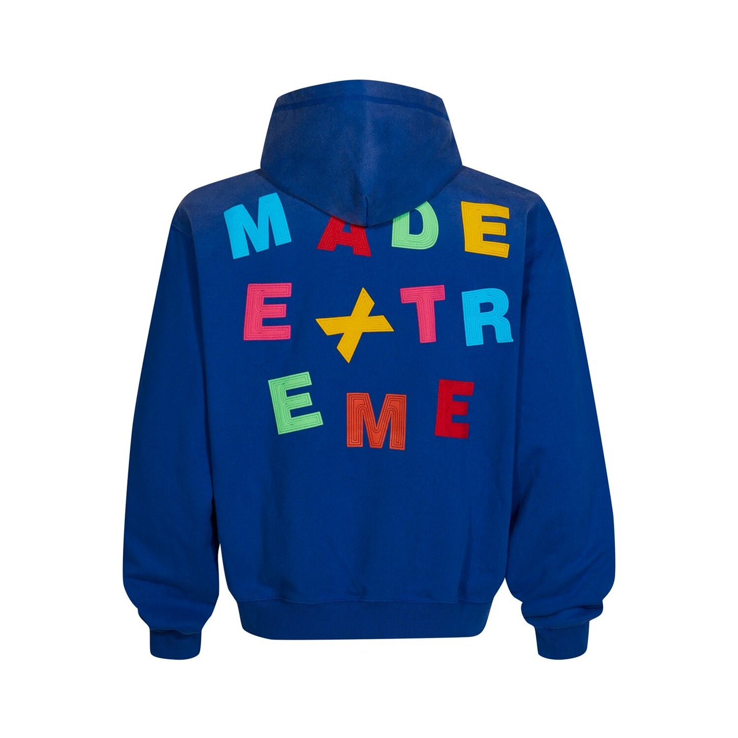 MADE EXTREME Fun Foaming Letters Velvet Zipper Hoodie