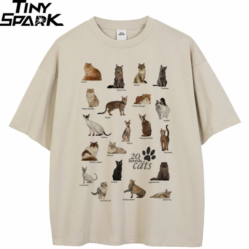 Cats Breeds Info Graphic T-Shirt