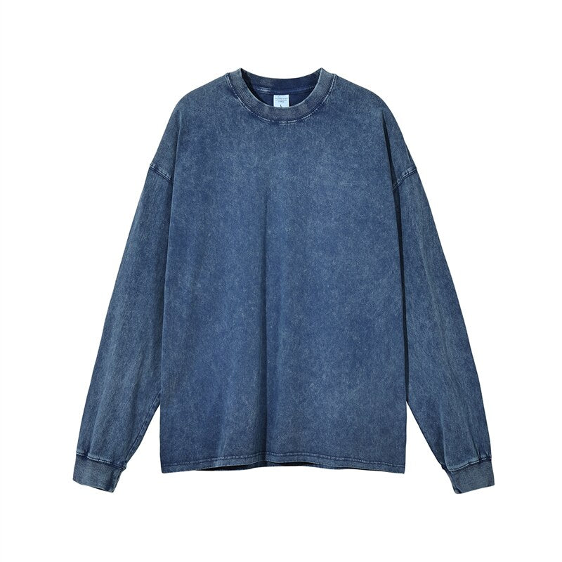 ZODF Long Sleeve Washed Cotton T-shirt