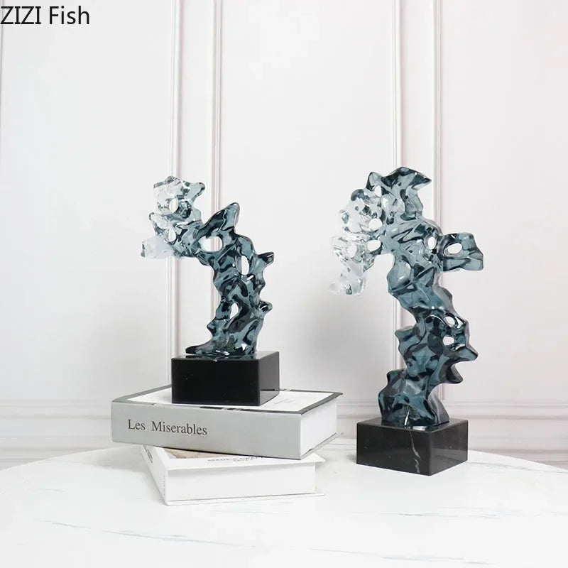 Transparent Taihu Stone Rockery Creative Resin Sculpture