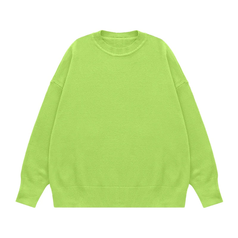 INFLATION Oversized Round Neck Knit Sweaters